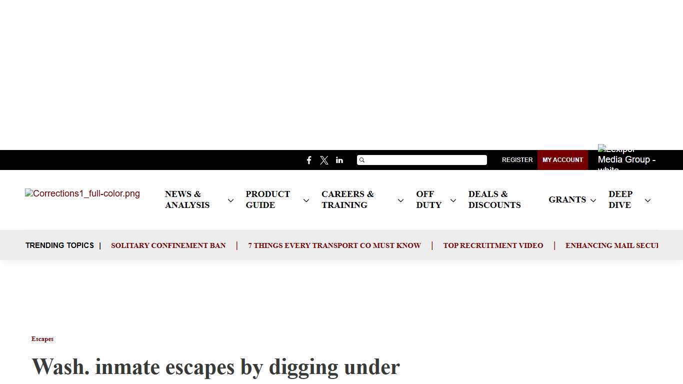 Wash. inmate escapes by digging under fence